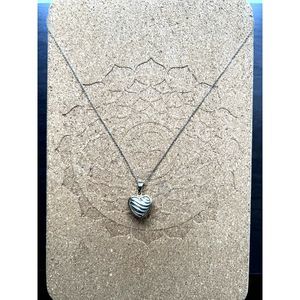 Heart locket chain necklace, silver chain necklace, heart locket pendant